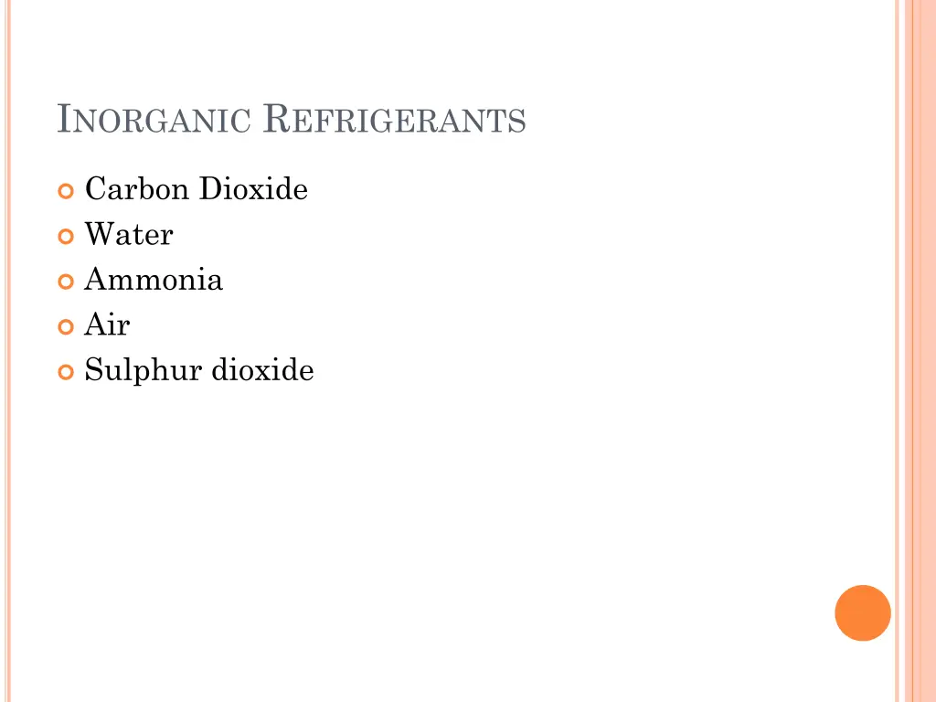 i norganic r efrigerants