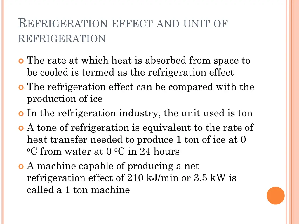 r efrigeration effect and unit of refrigeration