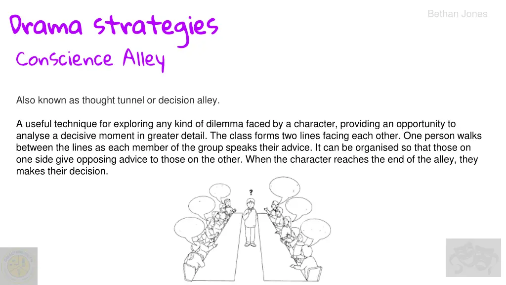 drama strategies conscience alley