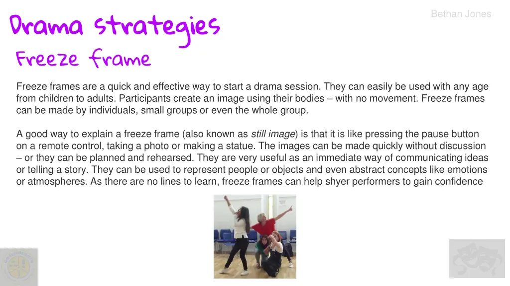 drama strategies freeze frame