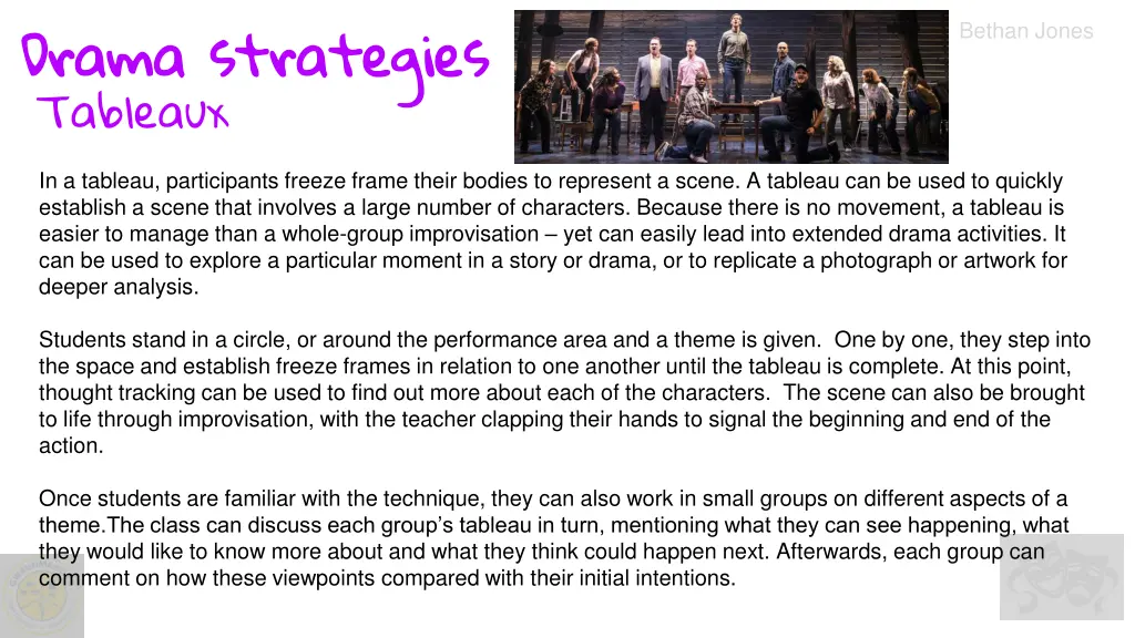 drama strategies tableaux