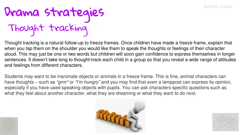 drama strategies thought tracking