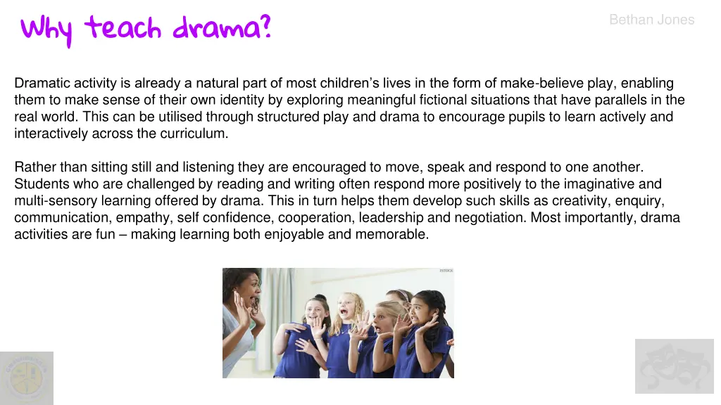 why teach drama