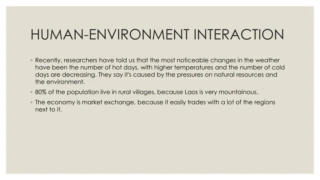 human environment interaction