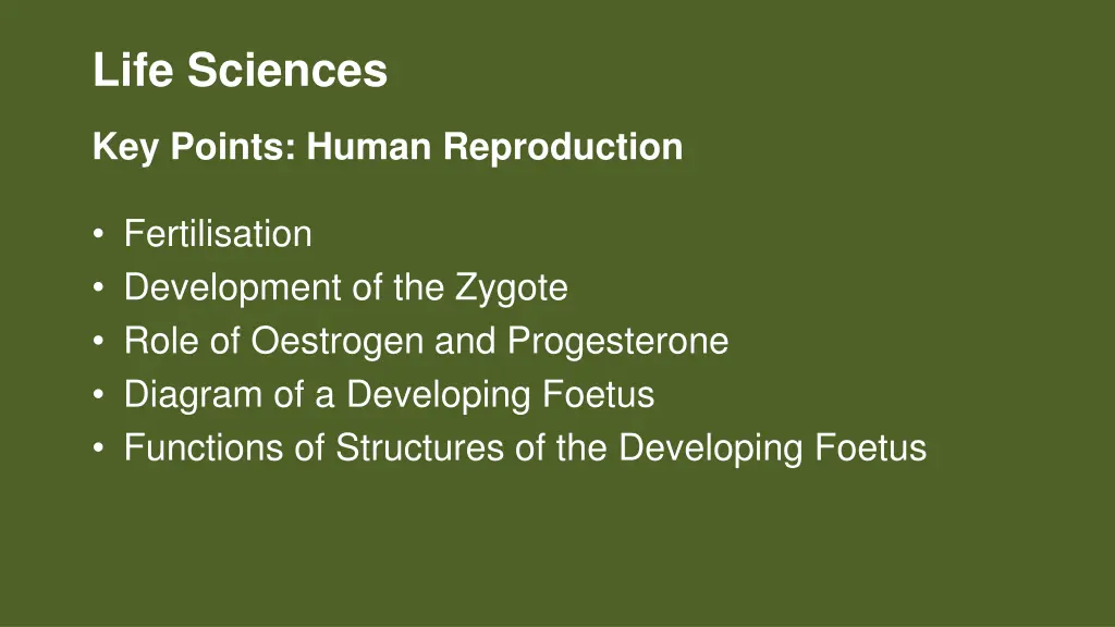 life sciences