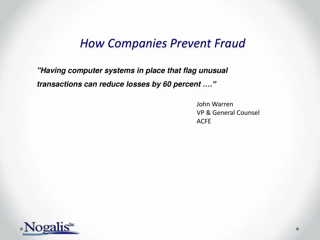 how companies prevent fraud