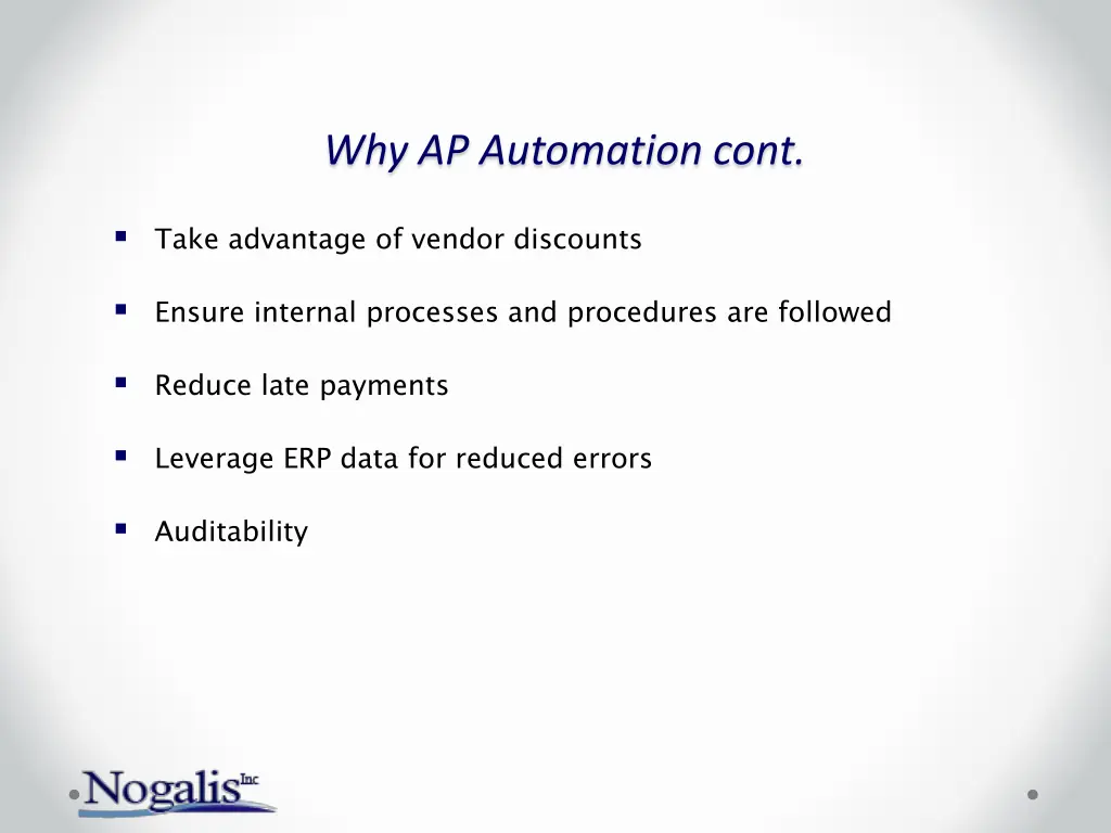 why ap automation cont