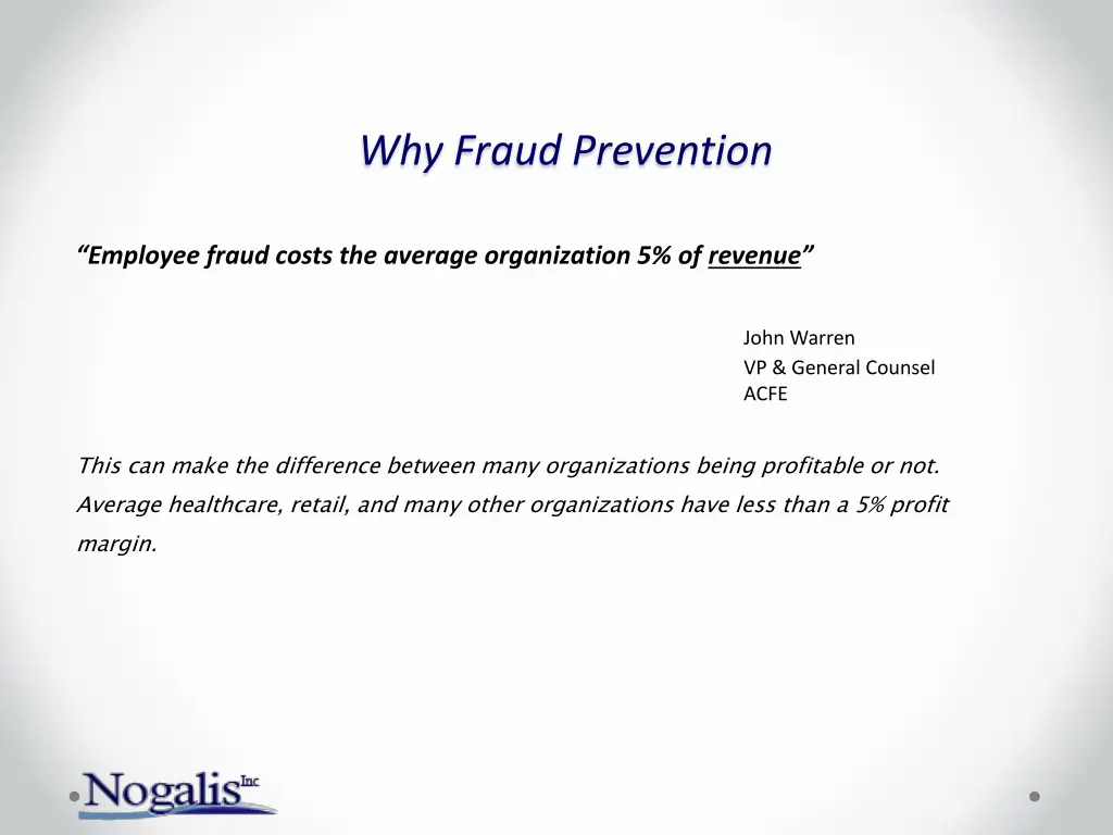 why fraud prevention