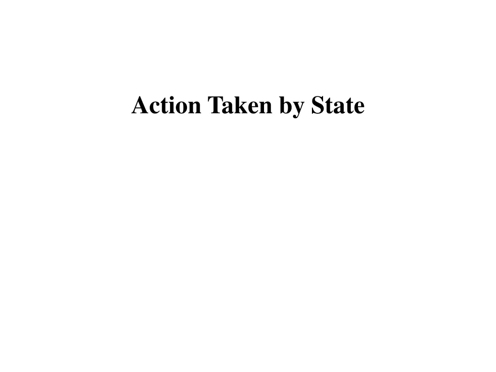 action taken by state