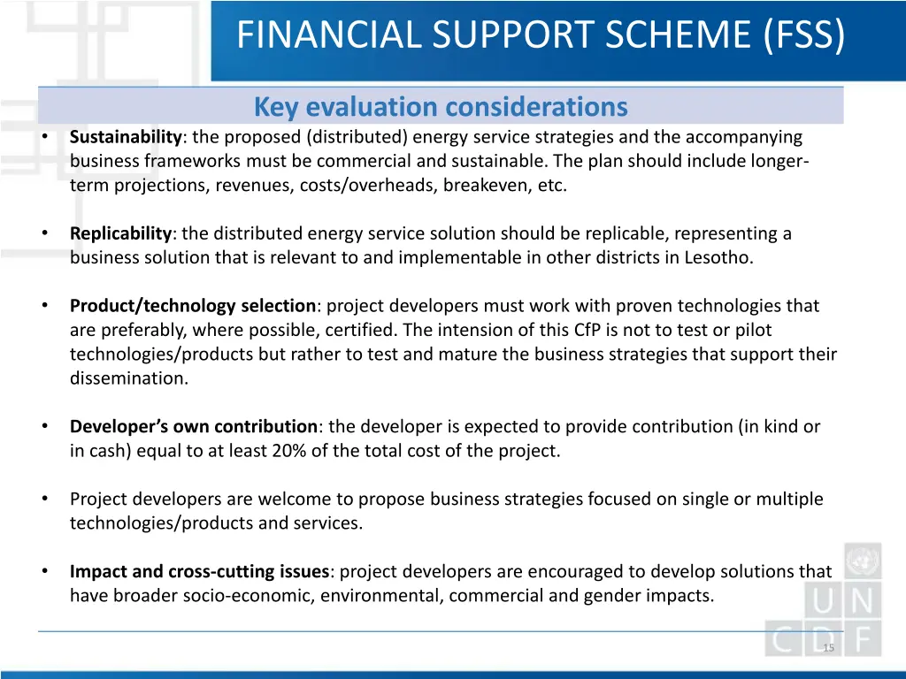 financial support scheme fss 13