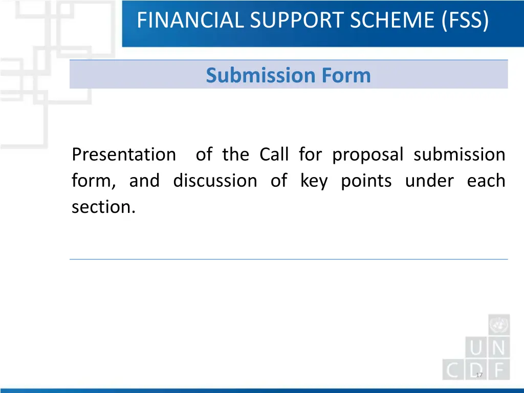 financial support scheme fss 15
