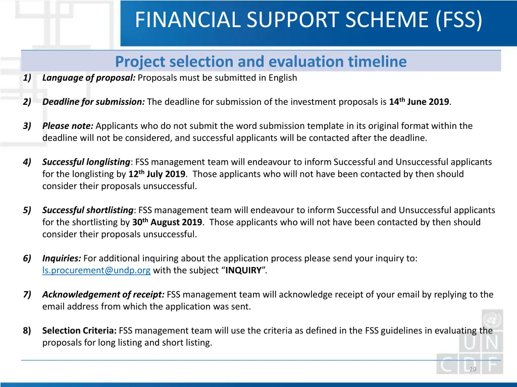 financial support scheme fss 18