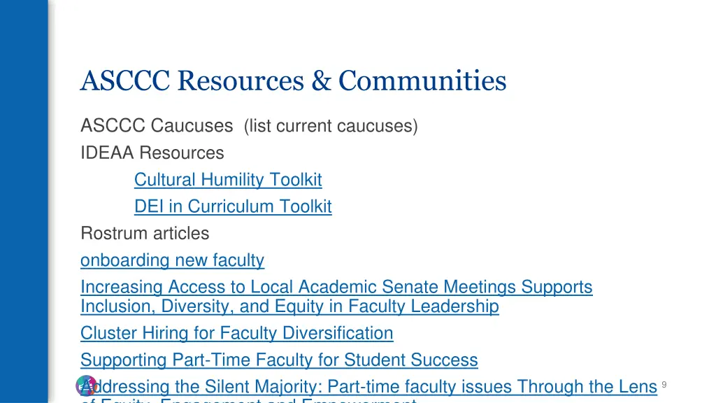 asccc resources communities