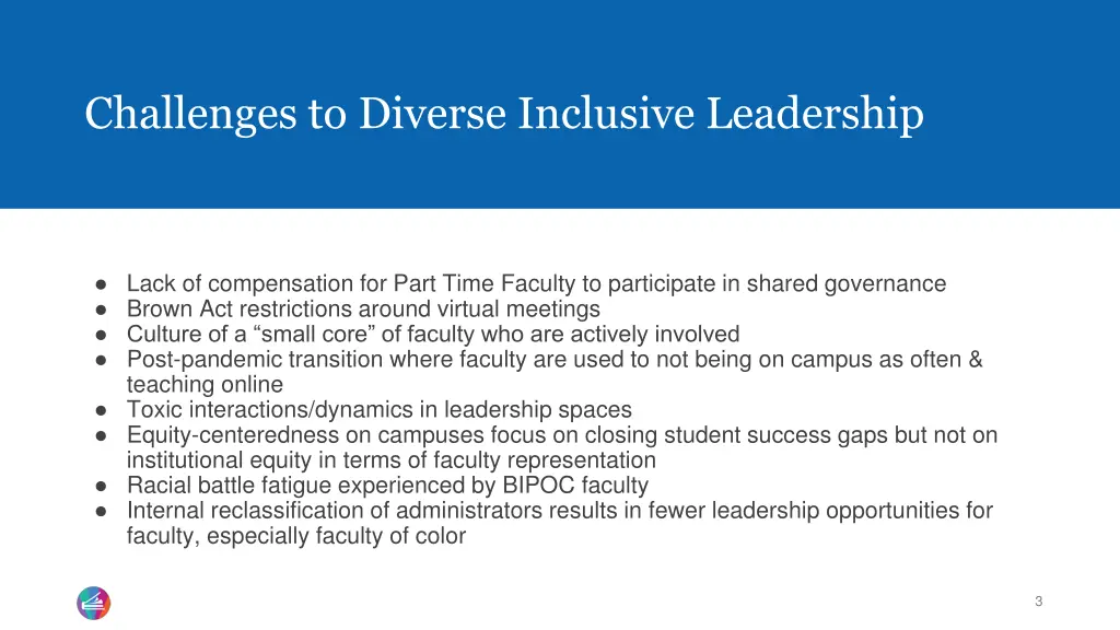challenges to diverse inclusive leadership