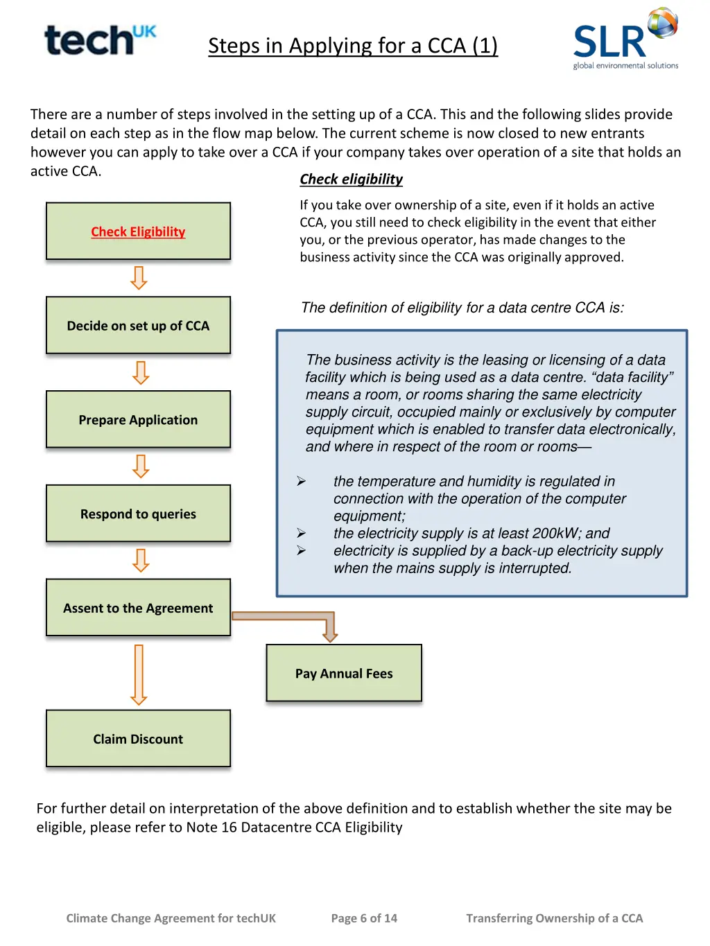 steps in applying for a cca 1