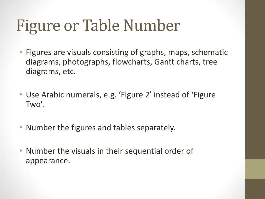 figure or table number