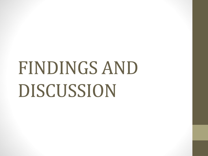 findings and discussion