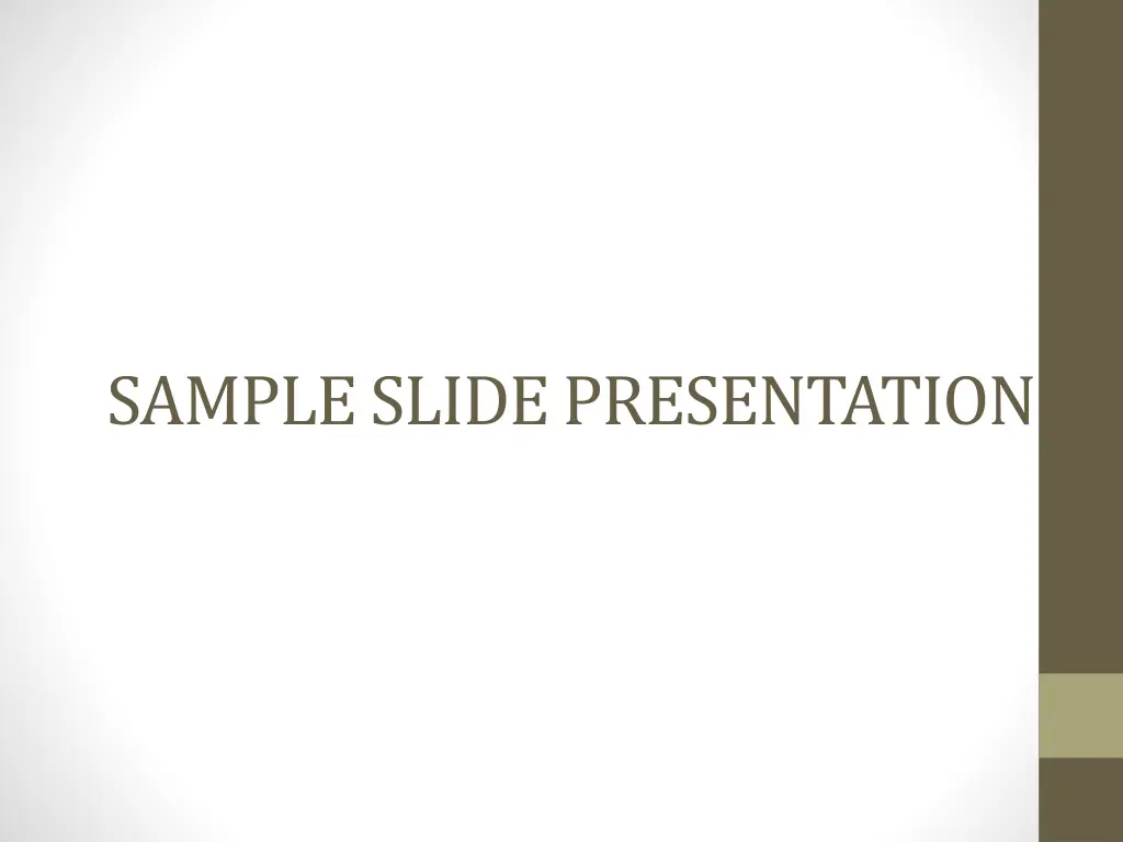 sample slide presentation