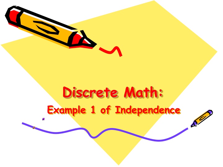discrete math example 1 of independence