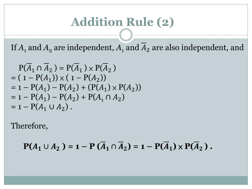 addition rule 2