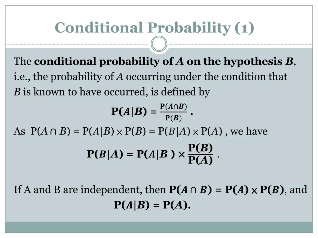 conditional probability 1