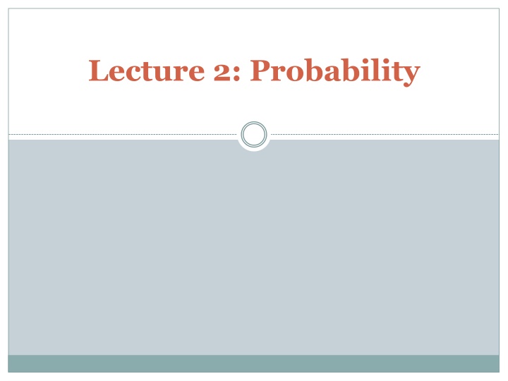 lecture 2 probability