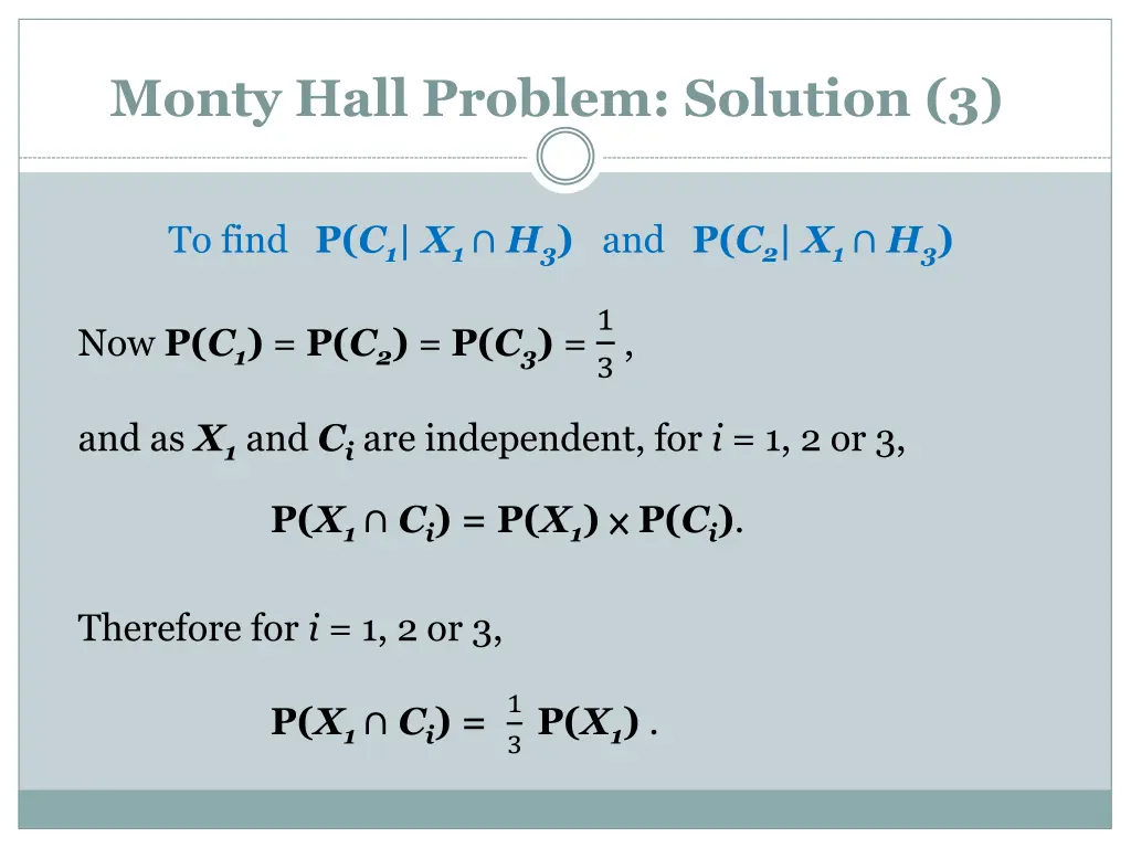 monty hall problem solution 3