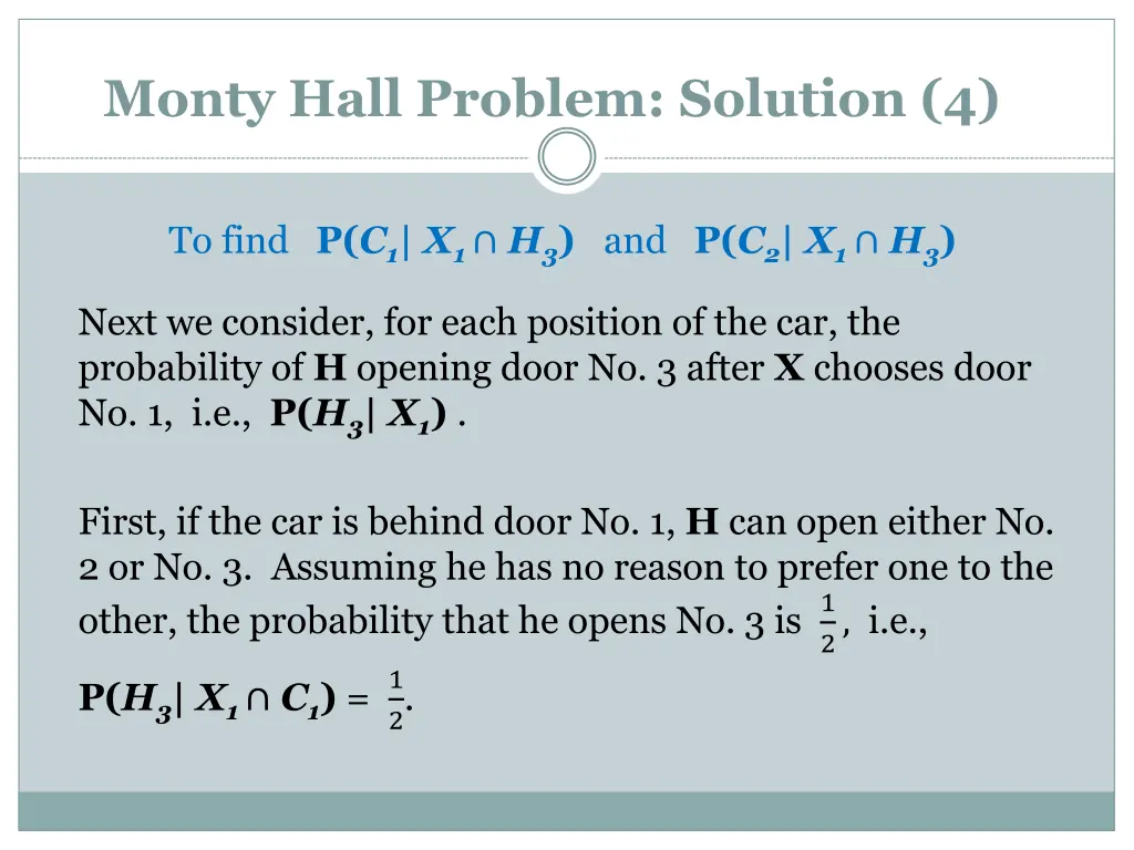 monty hall problem solution 4