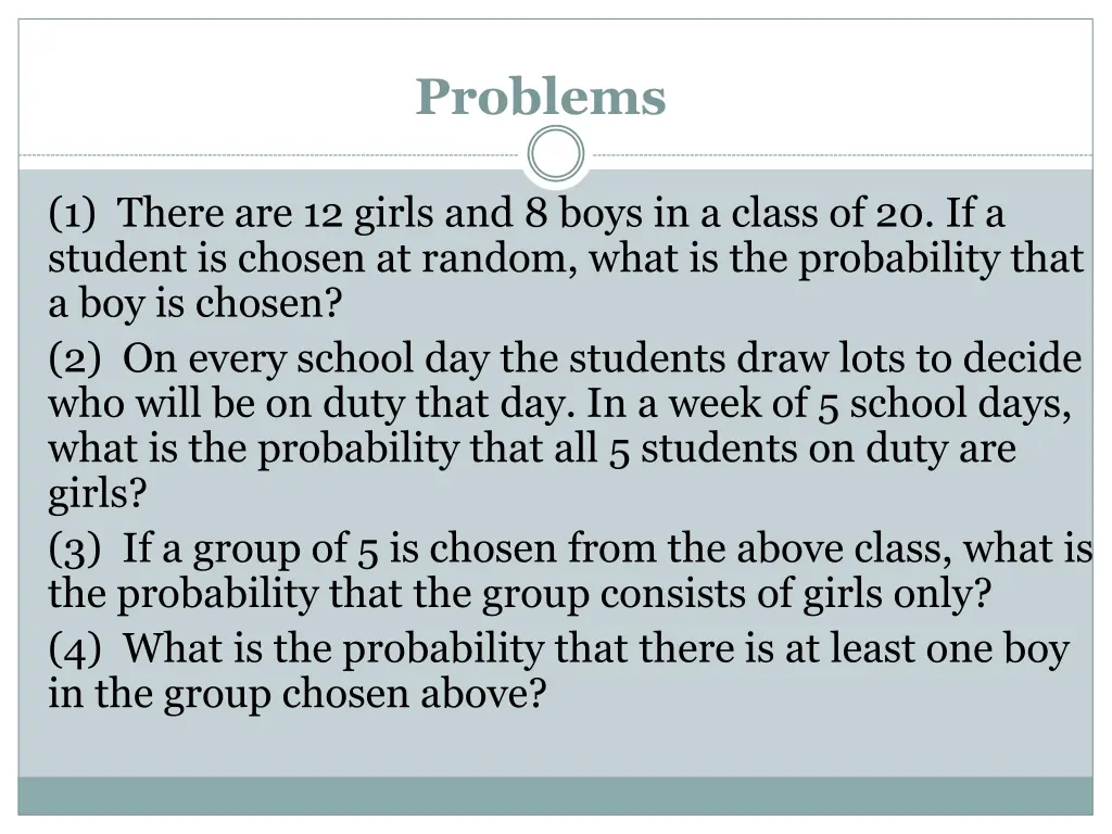 problems