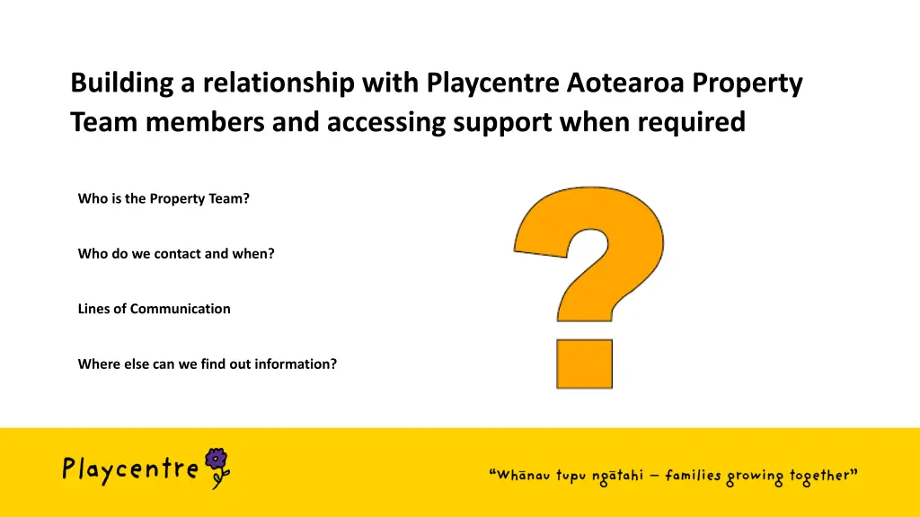building a relationship with playcentre aotearoa