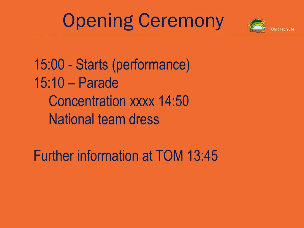 opening ceremony