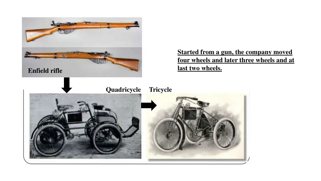 started from a gun the company moved four wheels
