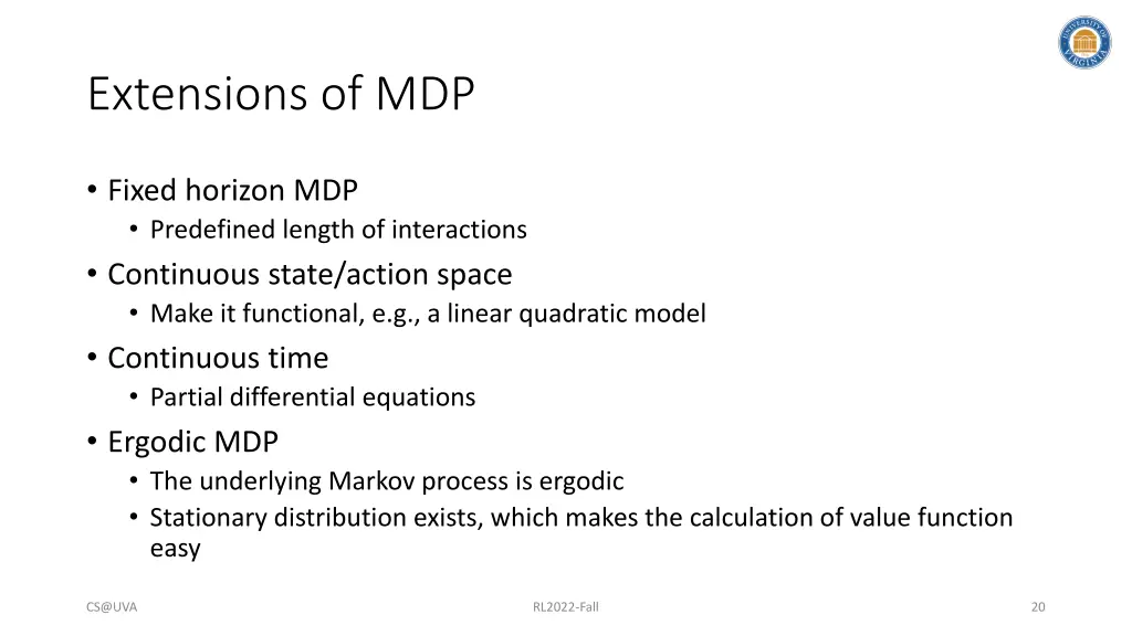 extensions of mdp 1