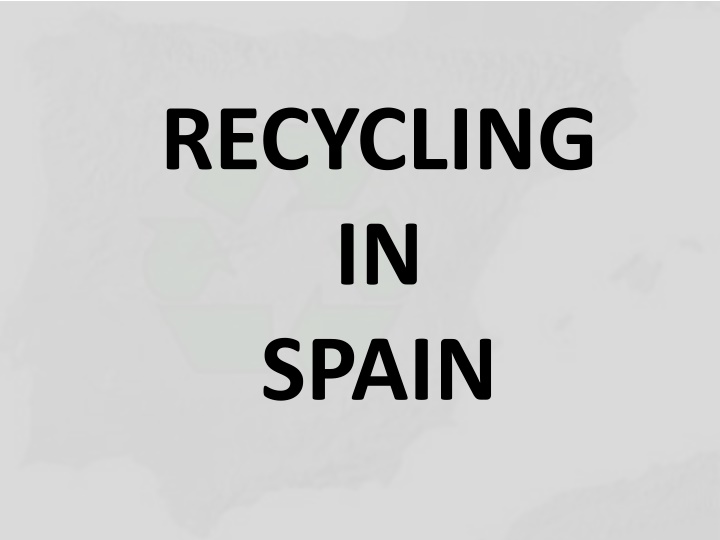 recycling in spain