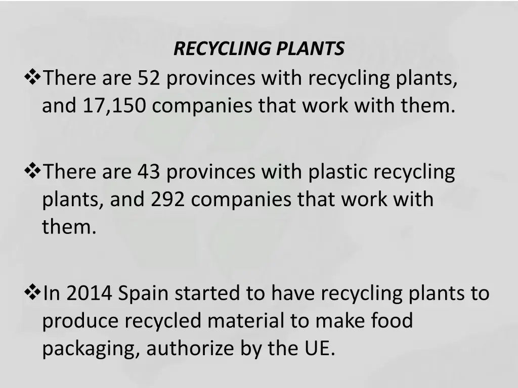 recycling plants
