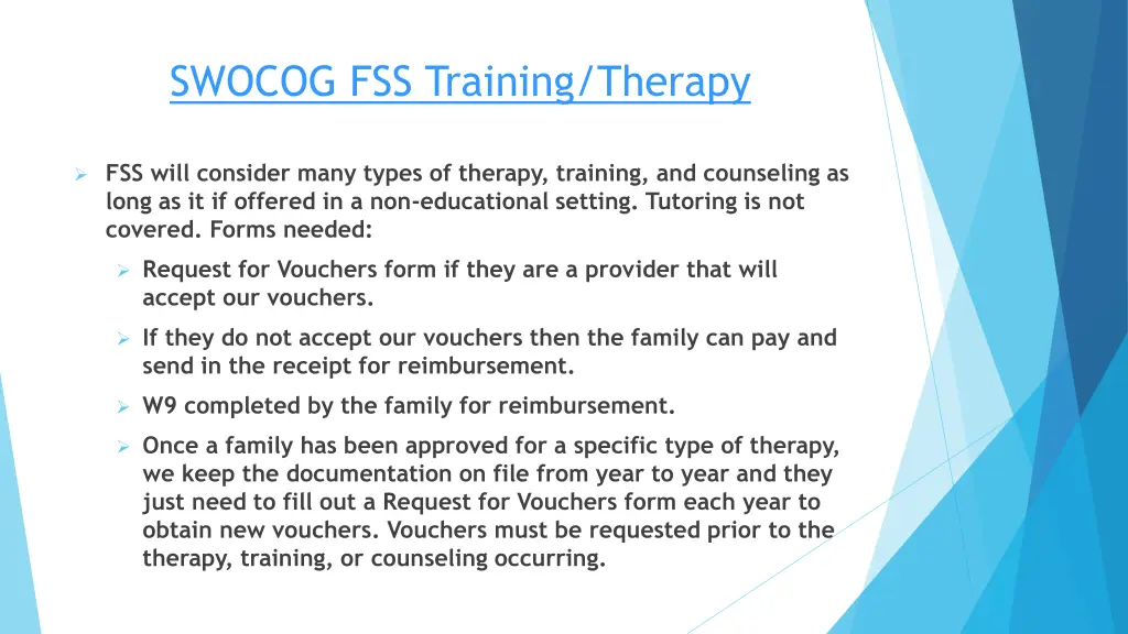 swocog fss training therapy