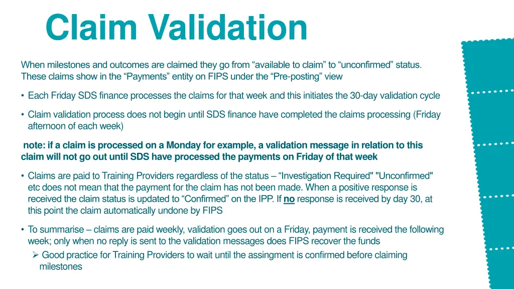 claim validation