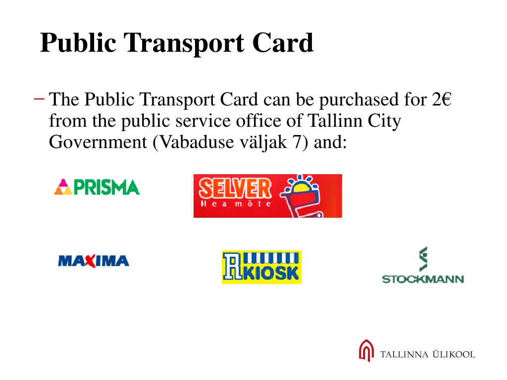 public transport card 1