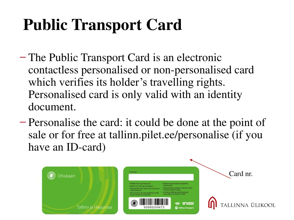 public transport card