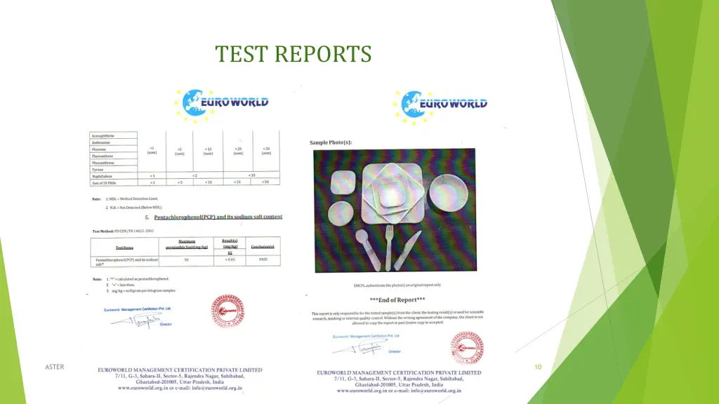 test reports 2