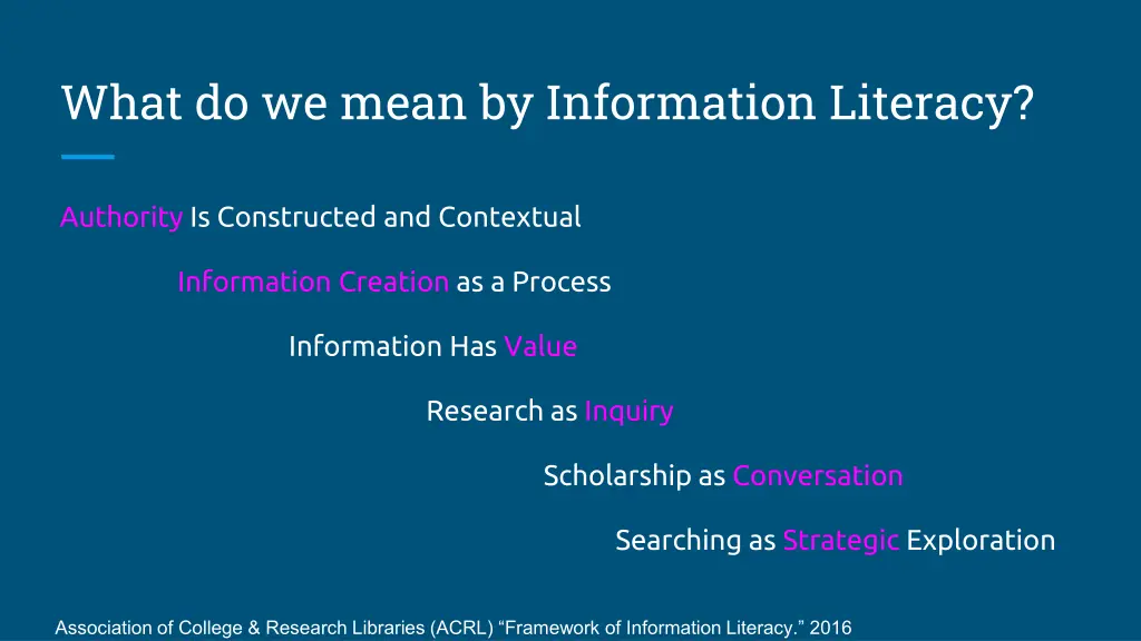 what do we mean by information literacy