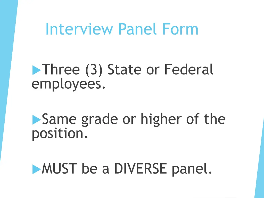 interview panel form