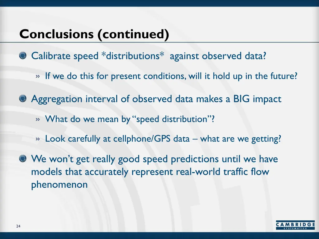 conclusions continued
