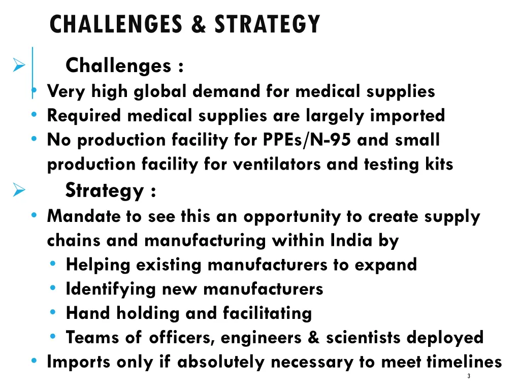 challenges strategy