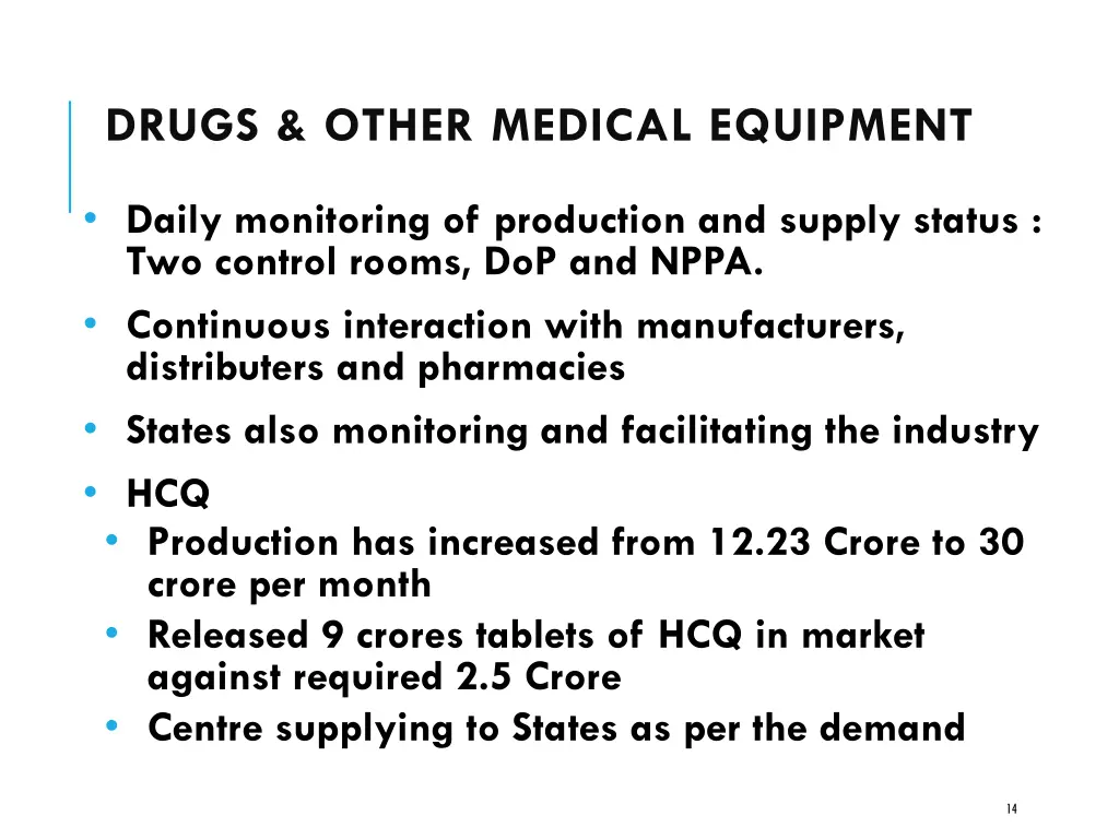 drugs other medical equipment