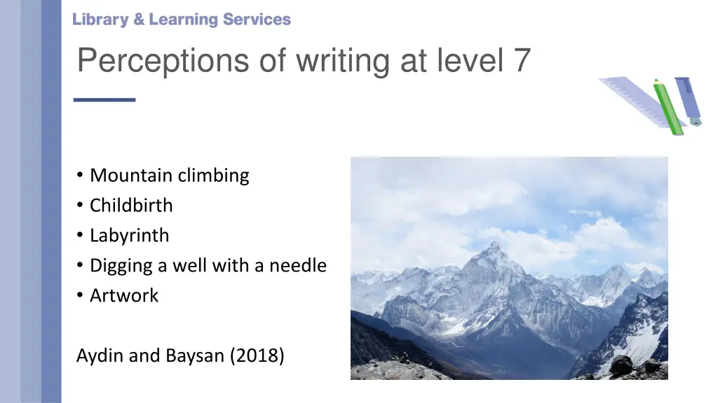 perceptions of writing at level 7