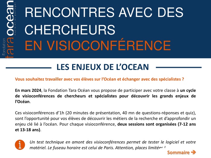 rencontres avec des chercheurs en visioconf rence