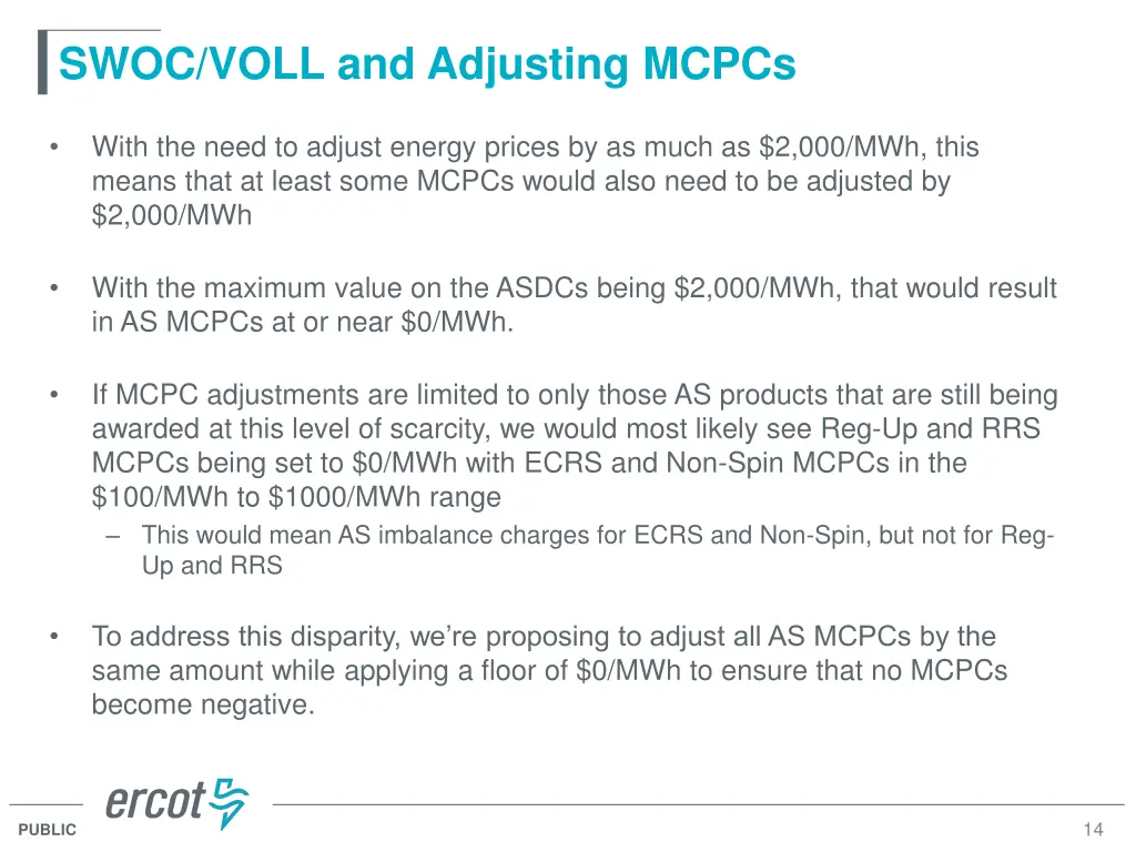 swoc voll and adjusting mcpcs 6