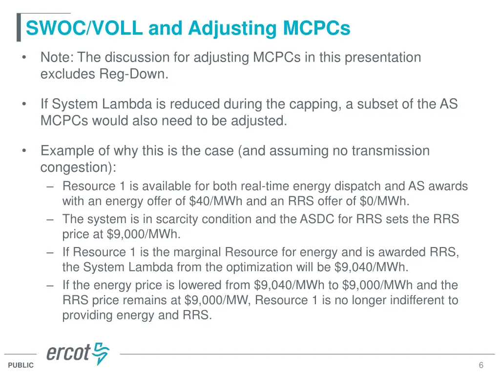 swoc voll and adjusting mcpcs
