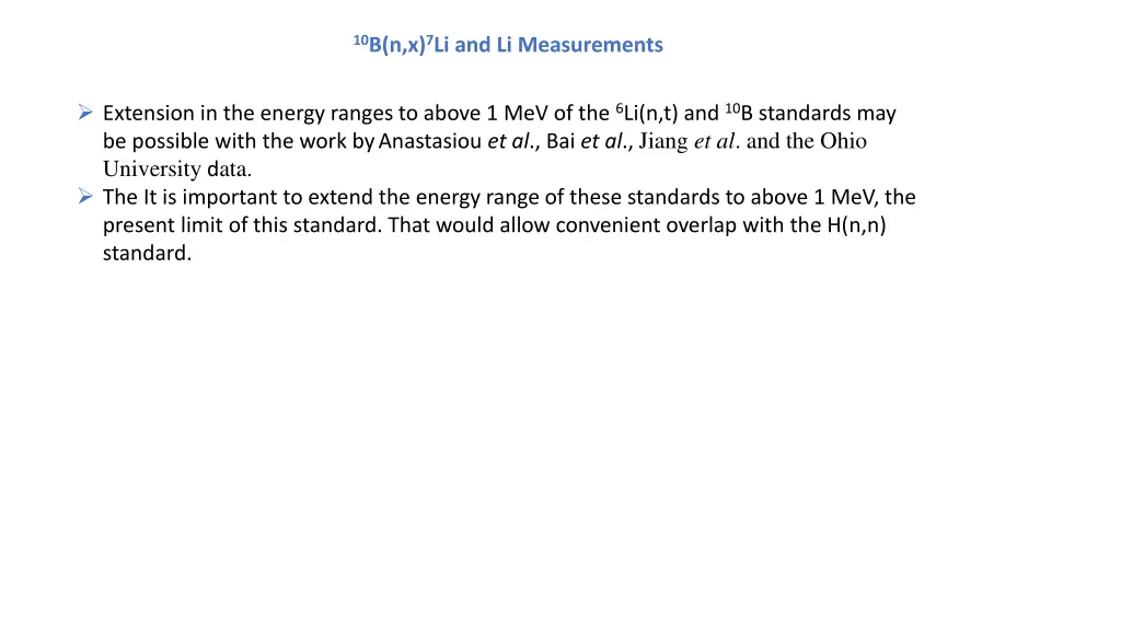10 b n x 7 li and li measurements